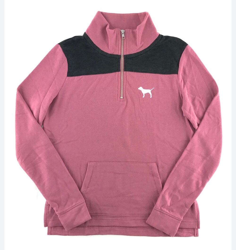 Victoria's Secret Pink Pull-Over Size Large, 1/4 zip Athleisure